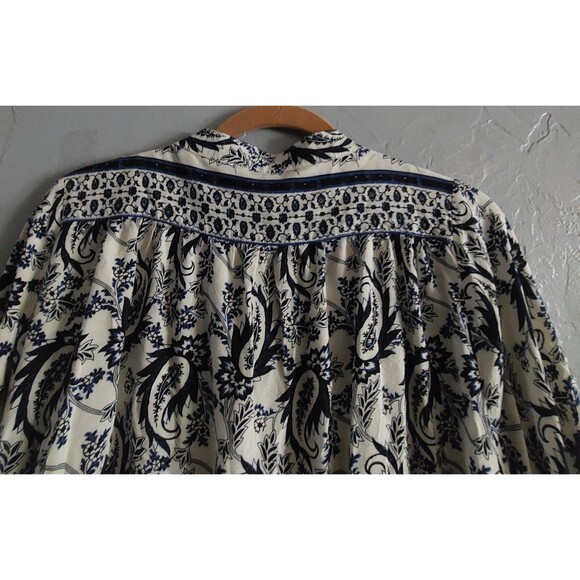 gicgio Tops Blouse Women L,button  Down, Boho-chic  Style, Paisley, Floral,tunic - Picture 10 of 10